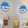 Nachtlicht, Kinderzimmer, blau, weiß, Cars Sticker, D 35cm Bild 4