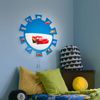 Nachtlicht, Kinderzimmer, blau, weiß, Cars Sticker, D 35cm Bild 3