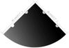 vidaXL Eckablage mit Verchromten Halterungen Glas Schwarz 45x45 cm 243857 Bild 5