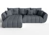 AX LIVING L Form Ecksofa grau Verciani Schlaffunktion Bettkasten 280cm Bild 5