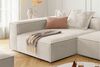 KAWOLA Sofa CARMO Ecksofa Stoff weiß Recamiere links 68 x 191 x 306 cm Bild 4