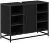 vidaXL Badezimmermöbel-Set 3 pcs Schwarz Eichen-Optik Holzwerkstoff 3402422 Bild 5