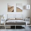 Doppelbett, Bettgestell Modernen mit Kopfteil Metall Weiß 135x190 cm d660e Bild 4