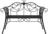vidaXL Gartenbank 2-Sitzanzahl 130 x 47 x 90 cm Stahl Schwarz 42029542 Bild 3