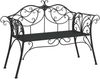 vidaXL Gartenbank 2-Sitzanzahl 130 x 47 x 90 cm Stahl Schwarz 42029542 Bild 2