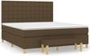 vidaXL Boxspringbett mit Matratze Dunkelbraun 160x200 cm Stoff, Härtegrad: H2 [3137488] Bild 2