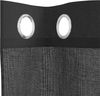 vidaXL Voile Vorhänge mit Ösen 2 Stk. Schwarz 140x140 cm 4102059 Bild 5
