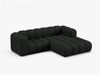 Micadoni Modulares Ecksofa Lupine 3-Sitzer Rechts Boucle Baloo Schwarz Bild 2