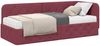 vidaXL Eckbettgestell Weinrot 80 x 200 cm Stoff 3394032 Bild 3