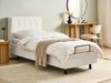 Bett verstellbar Bouclé DUKE 90 x 200 cm Cremeweiß Bild 3