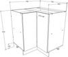 VCM Küchenmöbel Unterschrank Esilo 918687 Weiß / Anthrazit H. 82 x B. 76 x T. 76 cm Bild 4