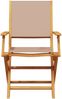 vidaXL 3-tlg. Bistro-Set Taupe Stoff und Massivholz 3281810 Bild 4