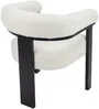 Vente-unique - LIVELIA Stuhl Stoff SchwarzWeiß - B 60 cm x H 78 cm x L 64 cm Bild 4
