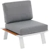 Vente-unique - MALLY Gartensitzgruppe Metall Beige - B 75 cm x H 67 cm x L 205 cm Bild 4
