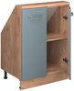 Küchenschrank für Dachschrägen R-Line Blau-Grau 60 cm mit 2 Türen Vicco Bild 5