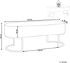 Bettbank Samtstoff beige goldenes Gestell 104 cm MILRY± Bild 2
