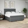 vidaXL Boxspringbett mit Matratze Dunkelgrau 200x200 cm Stoff 3292164 Bild 3