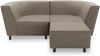 Gartenlounge Set 2 Brandie 206x77x176 mit Outdoorbezug in braun Bild 2