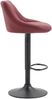 Barhocker FALON - Kunstleder Bordeauxrot 46x49x83 cm Schwarz | Barstuhl Mit Lehne Drehbar Tresenhocker Tresenstuhl Kneipenhocker Kneipenstuhl Bild 4