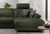 KAWOLA Sofa LOLA Ecksofa XL Leder moosgrün mit motorischer Relaxfunktion Recamiere rechts 84 x 178 x 304 cm Bild 4