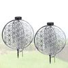 Solarleuchte Garten 2er Set Scheibe Rund Solarlampe Außen Außenleuchte Solar Bild 2