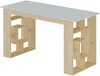 Vente-unique - JOVISO Büromöbel Holz, Platte BeigeWeiß - B 60 cm x H 75 cm x L 140 cm Bild 3
