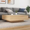 vidaXL Couchtisch mit LED-Leuchten Sonoma-Eiche 100x100x31 cm 836604 Bild 4