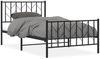 vidaXL Bettgestell mit Kopf- und Fußteil Metall Schwarz 100x190 cm 374449 Bild 2