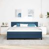 vidaXL Boxspringbett mit Matratze mit LED Blau 180 x 200 cm Stoff 3342155 Bild 4