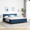 vidaXL Boxspringbett mit Matratze mit LED Blau 180 x 200 cm Stoff 3342155 Bild 1