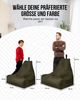 PATCH HOME Lounge Sessel Sitzsack– XL – Khaki, bequemer Sitzsack aus Luxus-Polyester-Gewebe, bereits befüllt Bild 3