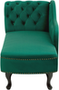 Beliani 'Nimes' Chaiselongue, Grün, Samt, 79 x 65 x 169 cm, Links Bild 5