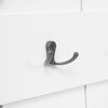 Tassenhalter HWC-D13, Hängeregal Tassenbrett Wandboard, 6 Haken 91x60cm ~ weiß lackiert Bild 5