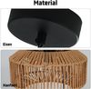 ZMH Pendelleuchte Vintage Hängelampe Esstisch- Pendellampe Esszimmer 1 Flammig Esstischlampe Kurze Laterne Design Hanfseil E27 Hängeleuchte für Schlafzimmer Wohnzimmer Flur(Ohne Leuchtmittel) Bild 4