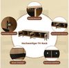 BlingBin TV-Schrank Lowboard Fernsehschrank Für bis zu 75 Zoll Fernseher (TV-Bank, 1-St, Holzfarbe + schwarzer Spleiß-TV-Ständer 180 x 40 x 50 cm) Wohnzimmerschrank mit 8 Stützbeinen, Symmetrisches Design Bild 3