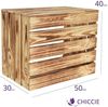 CHICCIE 2 Set Geflammte Obstkiste - Hell Geflammt + Regal Bild 5