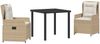 vidaXL Garten Essgruppe 3 pcs Beige und Hellgrau Poly-Rattan 3380967 Bild 2