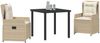 vidaXL Garten Essgruppe 3 pcs Beige und Hellgrau Poly-Rattan 3380967 Bild 3