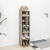 vidaXL Schuhschrank Sonoma-Eiche 27,5x27x102 cm Holzwerkstoff 808491 Bild 3