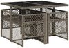vidaXL 5-tlg. Garten-Essgruppe mit Kissen Grau Poly Rattan 3210716 Bild 5