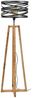 KAWOLA Stehleuchte DALIAN Stehlampe Holz/Metall schwarz 135 x 41 x 41 cm Bild 3