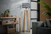 KAWOLA Stehleuchte DALIAN Stehlampe Holz/Metall schwarz 135 x 41 x 41 cm Bild 2