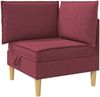 vidaXL Wohnzimmergarnitur mit Kissen mit Speicher 3 pcs Weinrot Stoff 3413688 Bild 4