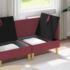 vidaXL Wohnzimmergarnitur mit Kissen mit Speicher 3 pcs Weinrot Stoff 3413688 Bild 3