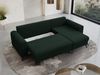 Ecksofa L-form, Bettsofa mit Schlaffunktion, zwei Bettkasten - AXEL - Grün Velours Bild 3