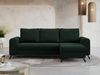 Ecksofa L-form, Bettsofa mit Schlaffunktion, zwei Bettkasten - AXEL - Grün Velours Bild 2