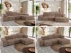 Mks Möbel 'RILASSO' Ecksofa, mit Relax-funktion, Elektrisch verstellbarer Sitz, L-förmige Ecke mit Armlehnen, Wellenfeder, Braun, Cordstoff, rechts Bild 2
