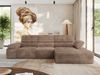 Mks Möbel 'RILASSO' Ecksofa, mit Relax-funktion, Elektrisch verstellbarer Sitz, L-förmige Ecke mit Armlehnen, Wellenfeder, Braun, Cordstoff, rechts Bild 3