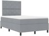 vidaXL Boxspringbett mit Kopfteil Hellgrau 120 x 200 cm Stoff 3339455 Bild 5