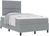 vidaXL Boxspringbett mit Kopfteil Hellgrau 120 x 200 cm Stoff 3339455 Bild 2